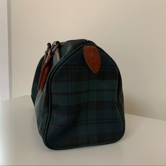 Vintage Polo Ralph Lauren Blackwatch Green Check Speedy Bag - Picture 3 of 14
